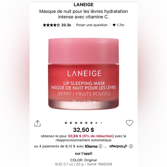 Brand New LaNeige - Lip Sleeping Mask - Berry - Picture 4 of 4